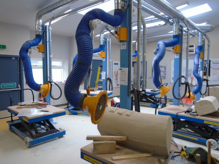 Stone Silica Dust Extraction Systems Fixed Ducted System Scotland UK